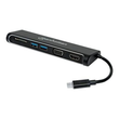 Manhattan USB-C 4-Port Hub/Dock/Converter, USB-C to HDMI or VGA and 2x USB-A Ports and SD Card Reade Produktbild