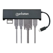 Manhattan USB-C 4-Port Hub/Dock/Converter, USB-C to HDMI or VGA and 2x USB-A Ports and SD Card Reade Produktbild Additional View 1 S