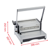 Spiralbindegerät CombBind CB25 Pro DIN A4/5 25/500 Blatt silber GBC 4410037 Produktbild Additional View 5 S