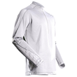 T-Shirt, Langarm, kurzem Reißverschluss  / Gr. M, Weiß Produktbild