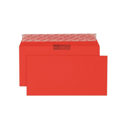 Briefumschlag Color Dinlang+ 229x114mm 100g intensiv rot ELCO 18833.92 passend für C5/6 ohne Fenster (KTN=250 STÜCK) Produktbild