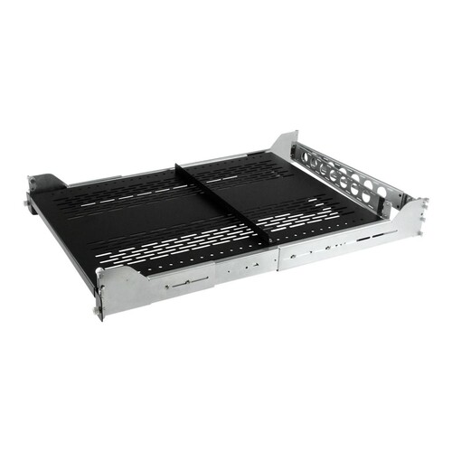 StarTech.com 2HE ausziehbarer belüfteter Fachboden für 19 Serverschrank mit Kabelführung / Produktbild Additional View 3 L