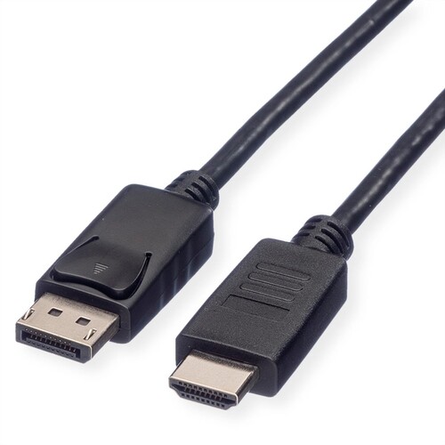 ROTRONIC-SECOMP Roline Recycled Material - Adapterkabel - DisplayPort männlich eingerastet zu HDMI m Produktbild Front View L