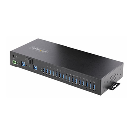 StarTech.com 16-Port Industrial USB 5Gbps Hub with Power Adapter, Metal Enclosure, Mountable, ESD Pr Produktbild