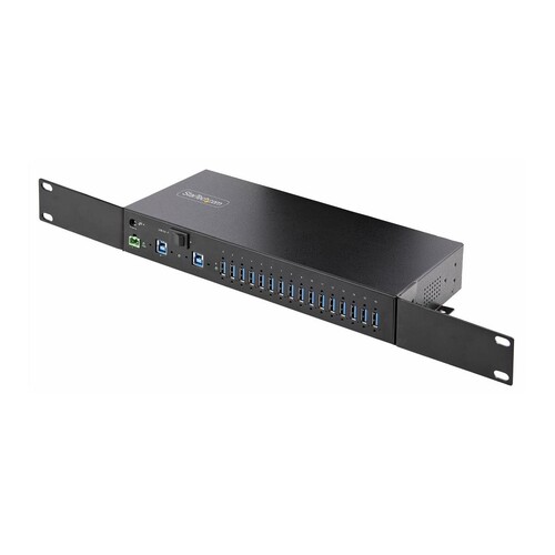 StarTech.com 16-Port Industrial USB 5Gbps Hub with Power Adapter, Metal Enclosure, Mountable, ESD Pr Produktbild Additional View 4 L