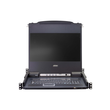 ATEN Slideaway CL5716N - KVM-Konsole mit KVM-Switch - 16 Anschlüsse - PS/2, USB - German QWERTZ - 48 Produktbild Additional View 2 S