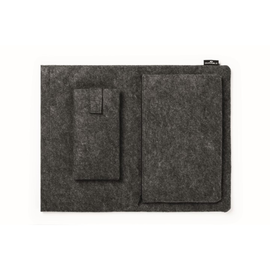 Schutzhülle MultiBag 16,4" Effect aus PET-Filz anthrazit Durable 507158 +Zubehörtasche und Handytasche Produktbild