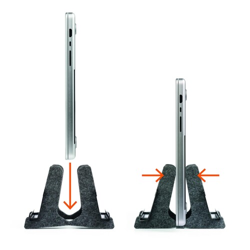 Laptop Ständer Vertical Effect Metall 13-17'' anthrazit Durable 508058 Produktbild Additional View 2 L