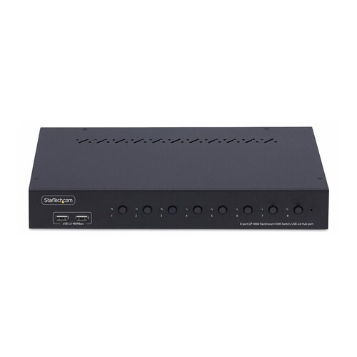 StarTech.com 8-Port DisplayPort KVM Switch w/1U Rack Mount Kit, 4K 60Hz Produktbild Additional View 1 L