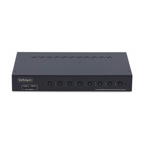 StarTech.com 8-Port HDMI KVM Switch w/1U Rack Mount Kit, 4K 60Hz Produktbild Additional View 4 L