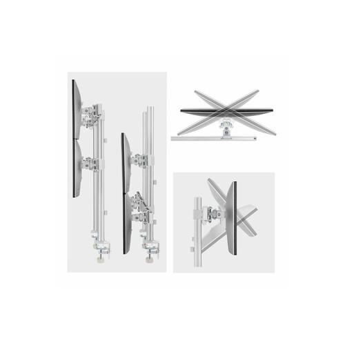 StarTech.com Six-Monitor Desk Mount w/ Crossbar, Up To 32" Screens/17.6lb - Befestigungskit - für 6 Produktbild Additional View 2 L