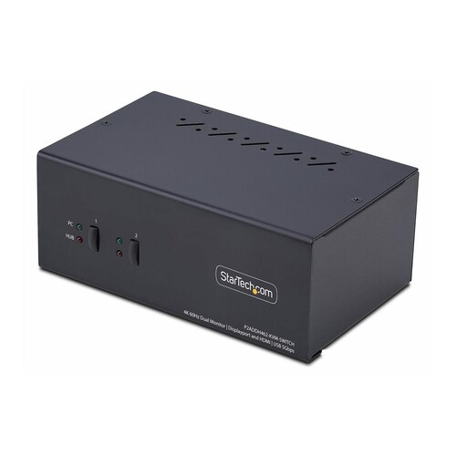 StarTech.com 2-Port Dual-Monitor DisplayPort en HDMI KVM Switch, 4K 60Hz Produktbild