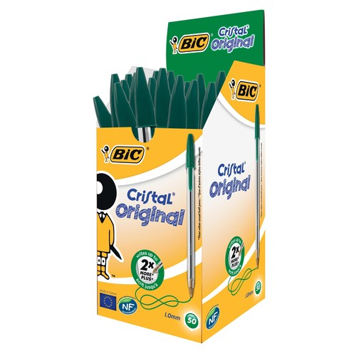 Kugelschreiber Cristal Medium 0,4mm mittel grün Bic 8373629 Produktbild Additional View 2 L