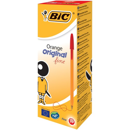Kugelschreiber Orange 0,35mm fein rot Bic 8099241 Produktbild Additional View 2 L