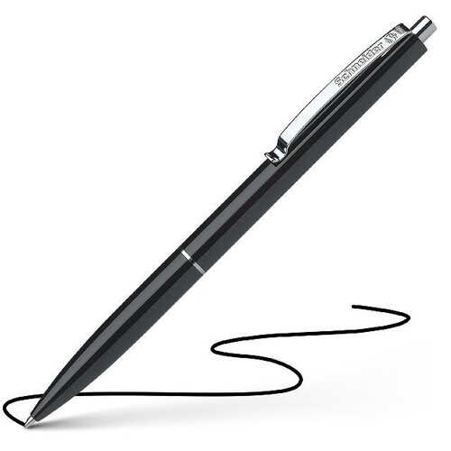 Kugelschreiber K15 M 1,0mm mittel schwarz/schwarz Schneider 3081 Produktbild Front View L