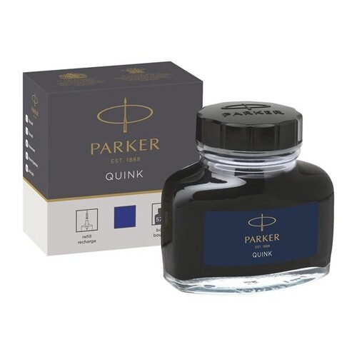 Tinte im Glas QUINK Z45 57ml permanent blau Parker 1950376 Produktbild Front View L