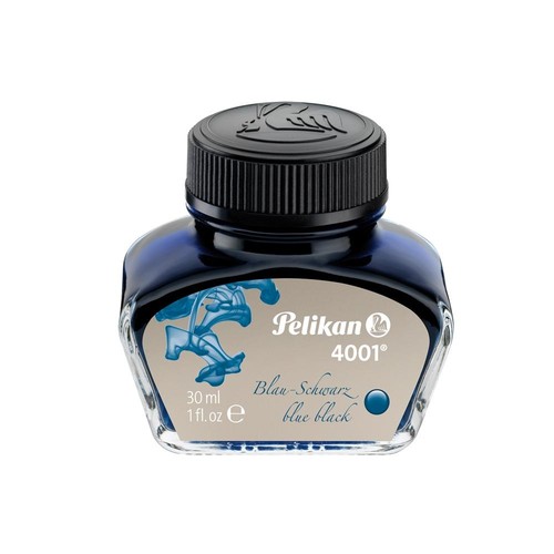 Tinte im Glas 30ml 4001 blau-schwarz Pelikan 301028 (GL=30 MILLILITER) Produktbild Front View L