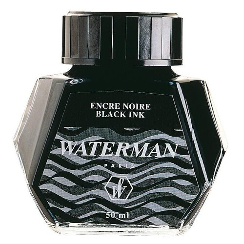 Tinte im Glas Standard 50ml Intense black Waterman S0110710 Produktbild Front View L