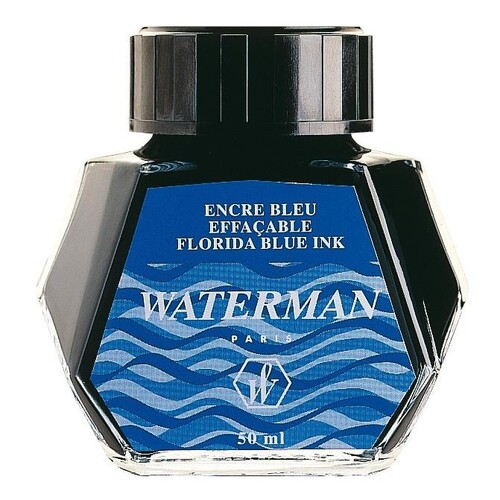 Tinte im Glas 50ml Serenity blue Waterman S0110720 Produktbild Front View L