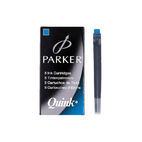 Tintenpatrone QUINK Z44 auswaschbar und löschbar königsblau Parker 1950383 (PACK=5 STÜCK) Produktbild Front View L