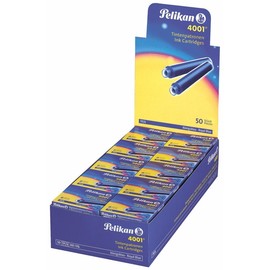 Tintenpatronen kurz für Füllhalter 4001 TP/6 königsblau löschbar   Pelikan 100401545 (ETUI=6 STÜCK) Produktbild
