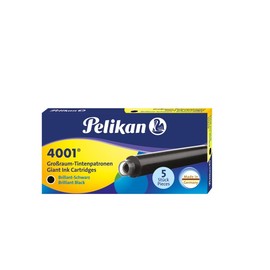 Tintenpatrone lang für Füllhalter 4001 GTP/5 brillant-schwarz Pelikan 400142570 (ETUI=5 STÜCK) Produktbild