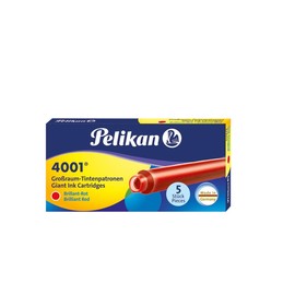 Tintenpatrone lang für Füllhalter 4001 GTP/5 brillant-rot Pelikan 300004109 (ETUI=5 STÜCK) Produktbild