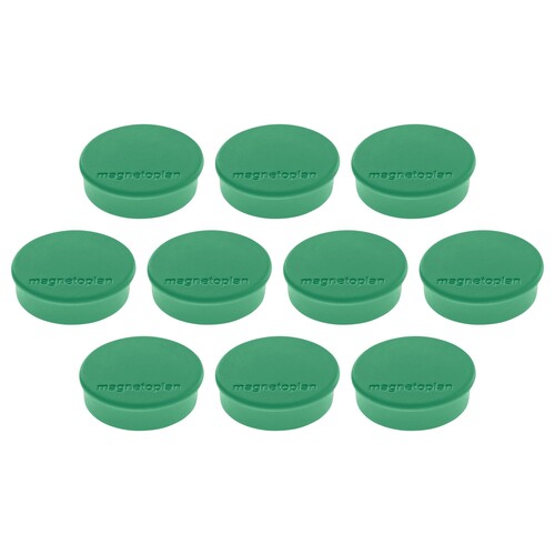 Haftmagnete Discofix Hobby ø 24 mm 300g Haftkraft grün Magnetoplan 1664505 (PACK=10 STÜCK) Produktbild Front View L