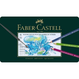 Aquarellstifte ALBRECHT DÜRER Blechetui farbig sortiert Faber Castell 117536 (ETUI=36 STÜCK) Produktbild