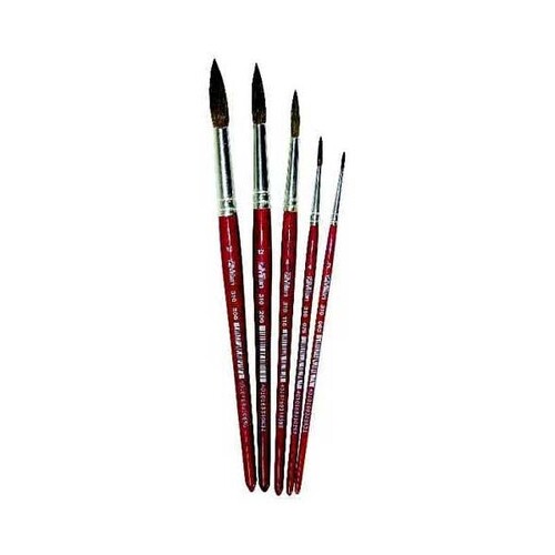 Haarpinsel Größe 7 braun lackiert Milan 310-7 Produktbild Front View L