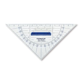 Geometriedreieck Mars mit abnehmbarem Griff 16cm transparent Staedtler 56836 Produktbild