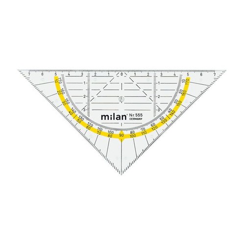 Geodreieck 16cm transparent Milan 555 Produktbild Front View L