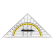 Geometriedreieck mit abnehmbarem Griff 16cm transparent M+R 723180100 Produktbild