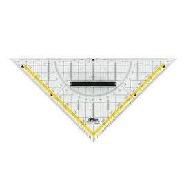 Geometriedreieck mit abnehmbarem Griff groß 22cm transparent Milan 562 Produktbild