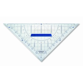 Geometriedreieck Mars mit abnehmbarem Griff 22cm transparent Staedtler 56835 Produktbild