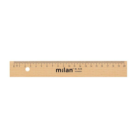 Lineal 20cm natur Holz Milan 520 Produktbild