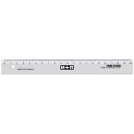 Lineal 20cm transparent Kunststoff M+R 1120 Produktbild