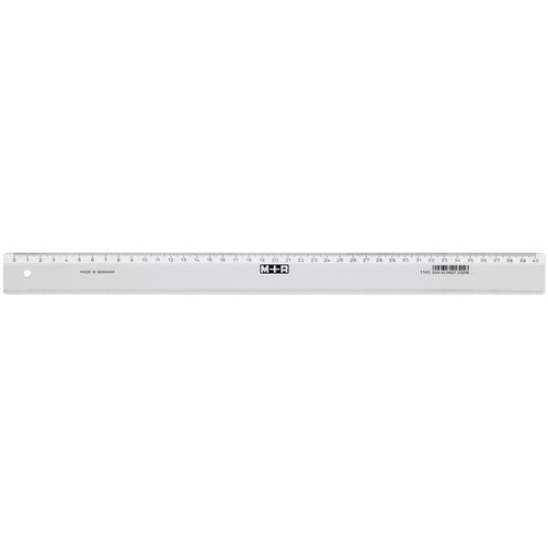 Lineal 40cm transparent Kunststoff M+R 1140 Produktbild Front View L