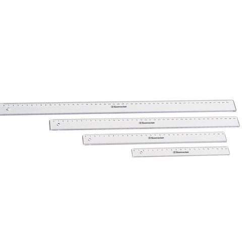 Lineal 50cm transparent Kunststoff BestStandard 1826 Produktbild Additional View 1 L