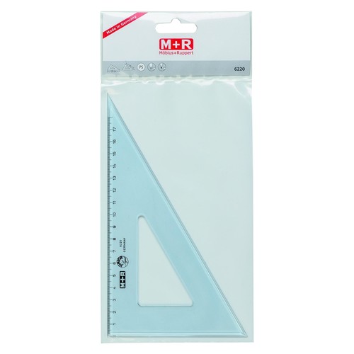 Zeichendreieck 23cm 60° transparent M+R 762200020 Produktbild Front View L