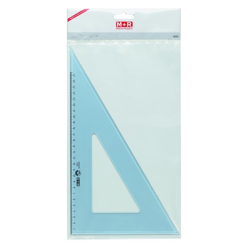 Zeichendreieck 32cm 60° transparent M+R 762320020 Produktbild Front View L