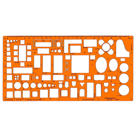 Möblierungs-Schablone Architekt 1:50 für 0,5mm Stifte Standardgraph 7343 Produktbild