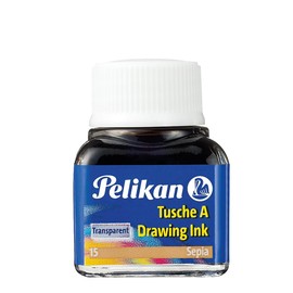 Zeichen-Tusche Glas mit Pose 10ml sepia 15 Pelikan 400142514 (GL=10 MILLILITER) Produktbild