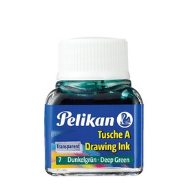 Zeichen-Tusche Glas mit Pose 10ml grün dunkel 7 Pelikan 100436073 (GL=10 MILLILITER) Produktbild