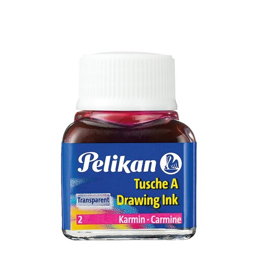 Zeichen-Tusche Glas mit Pose 10ml karmin 2 Pelikan 100436069 (GL=10 MILLILITER) Produktbild
