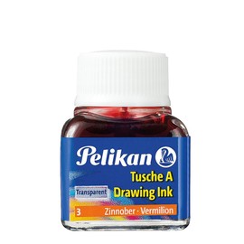 Zeichen-Tusche Glas mit Pose 10ml zinnober 3 Pelikan 100436070 (GL=10 MILLILITER) Produktbild