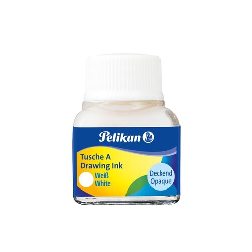 Zeichen-Tusche Glas mit Pose 10ml weiß 18 Pelikan 400142516 (GL=10 MILLILITER) Produktbild Additional View 1 L