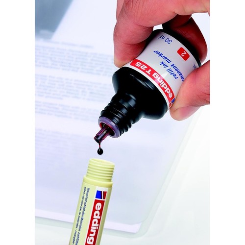 Permanentmarker-Nachfülltusche T25 30ml blau Edding 4-T25003 (ST=30 MILLILITER) Produktbild Additional View 2 L