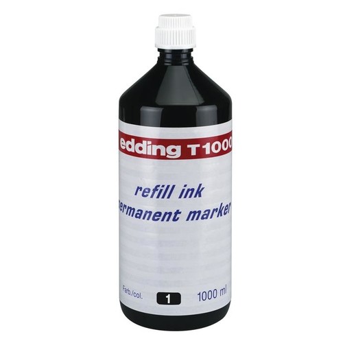 Permanentmarker-Nachfülltusche T1000 1000ml schwarz Edding 4-T1000001 Produktbild Front View L