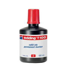 Permanentmarker-Nachfülltusche T100 100ml rot Edding 4-T100002 Produktbild